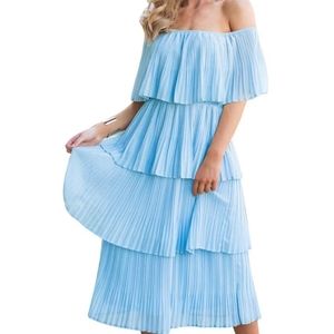 Off the shoulder blue dress size Medium
